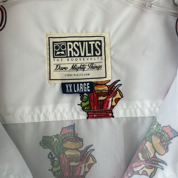 RSVLTS The Roosevelts Dare Mighty Things Bloody Mary Button Down Shirt - Picture 2 of 4